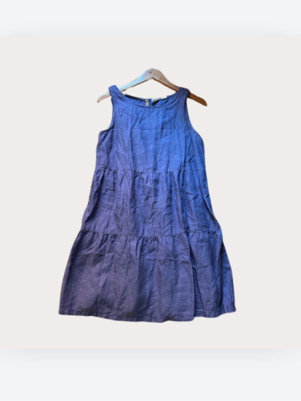 Blue Tiered Midi Dress